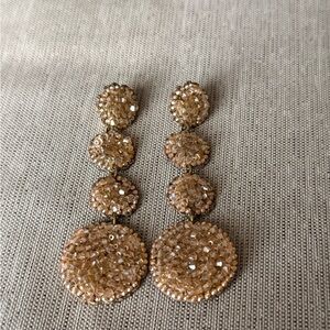 Elegant Gold Beaded Earrings